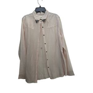 Elevenparis Button Down Shirt Top Collared Long Sleeves Cream Size 38